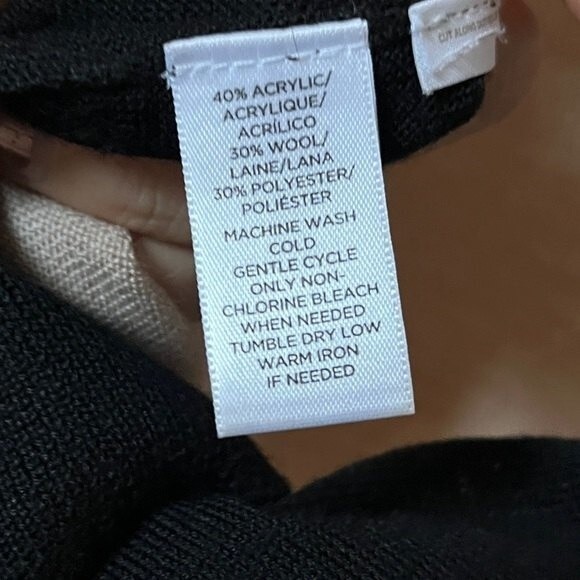 LOFT Ann Taylor Color Block Light Weight Sweater in Tan and Black M - Picture 6 of 8